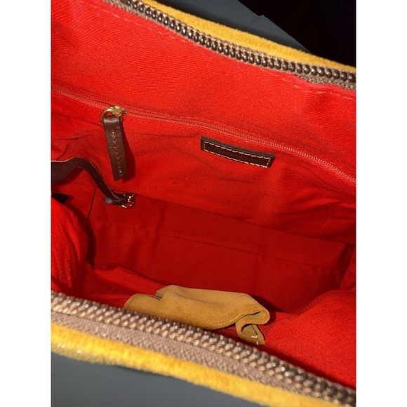 DOONEY & BOURKE Vintage Hobo Shoulder Bag Caramel Suede Brown Leather Old Money - Picture 6 of 15